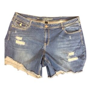 Lane Bryant Blue Distressed Jean Shorts